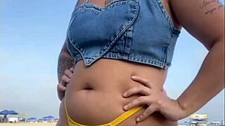 Watching her flash on the african beach made my heart race with intense desire