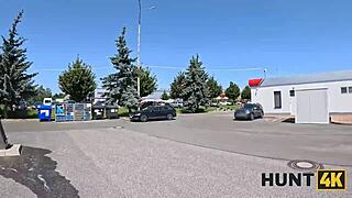 hunt4k stripped in the abandoned place for some cash