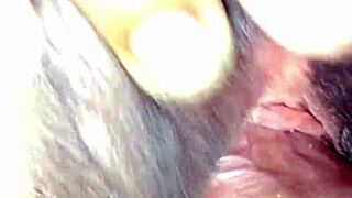 Water bursts into her pussy multiple times in a row