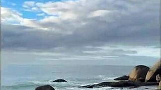 bbc meets two on nudist beach for bareback fun