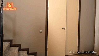 Horny Married Couple Fucks On Stairs. Blonde Wife Rides Cock In Leggings.