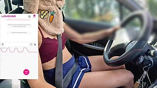 a friend films me drivin' while a fan controls my vibrator remotly.