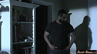 glamorous teen rides big black cock in the shower