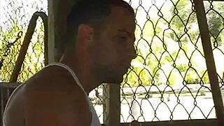 a girl works on the country ranch