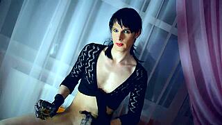 Shemale Private Life Dreams Of Men And Cums In Glass And Drinks His Sperm!