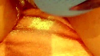 Mature babe enjoys talcum powder sensually.