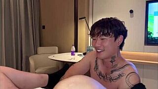 Watch This Hot Asian Guy Slowly Licking Pussy And Fucking With Passion!