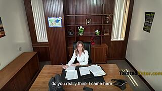 मैंने अपनी टीचर को ब्लैकमेल किया, माइक ऑक्स और एनीया ओलसेन स्टाइल