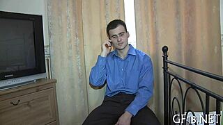 Naughty Chick Raises Her Lengthy Legs for Ball Licking Blowjob Fucking