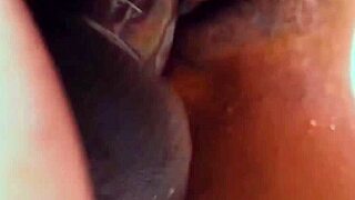 gentle ebony amateur stretched for neighbors