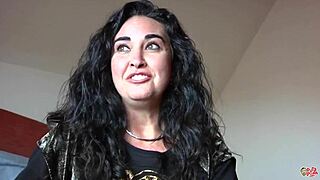 Lady on the street, slut in bed with big cock and cum facial!