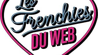 alice, petite brunette with small waist and tattoo, enjoys a french trio in lingerie