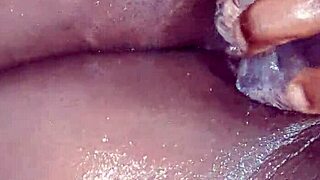 Ebony Curvy Babe Gets Double Penetration With Squirting Load