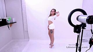 gorgeous brunette gets fucked in a modeling audition