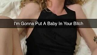 In a homemade snapchat interview, an ovulating cheating milf wife begs daddy to breed her while getting fucked rough in doggystyle and creampied.