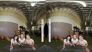 Kyler Quinn and Paige Owens tag team a gym stud