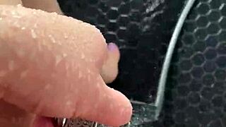 In a sunny los angeles shower, the aesthetic saudi-arabian teen amateur explores her body