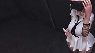 You catch the shy Asian office girl with an anal vibrator