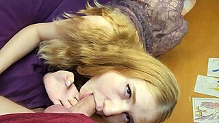 Horny Cute Girl Joins Big White Cock And Orgasm On Him