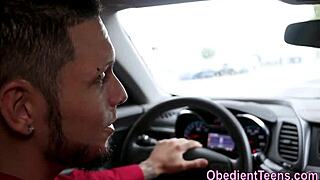 Banged Handcuffed Teen in Rough Group Action