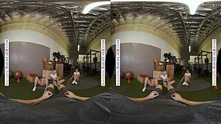 Kyler Quinn and Paige Owens tag team a gym stud