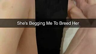 In a homemade snapchat interview, an ovulating cheating milf wife begs daddy to breed her while getting fucked rough in doggystyle and creampied.