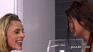 Teen Girls Get Splashed With Water And Play In Wet Pussies