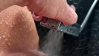 In a sunny los angeles shower, the aesthetic saudi-arabian teen amateur explores her body