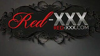 Red xxx, a redhead mature lesbian, fingers her wet shaved pussy with a dildo while moaning dirty talk in heels and stockings