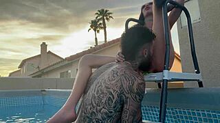 Paying the Pool Boy with Teasing Outdoor Sex