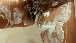 Naked stepsister bathes in the shower