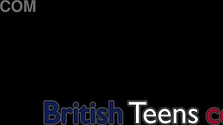 Blonde british 18 year old college student sucks cock and swallows a massive load of cum