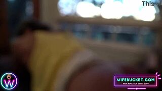 homemade sex with latina wife, petting her huge clit at sunset