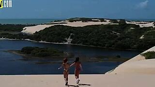 lesbians feeling free and adventurous naked in brazilian paradise spots