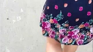Mature Latina Flashes Big Ass On Street In Skirt And Thong