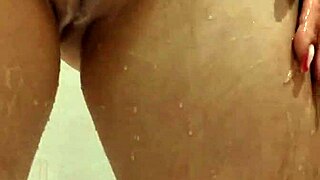 Naked stepsister bathes in the shower