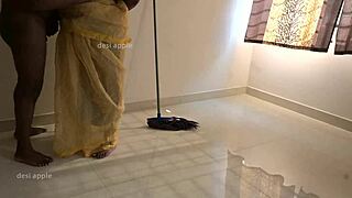 Indian maid enjoys fun activities with her devar at home