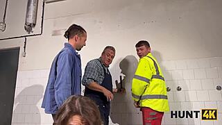 slutty worker bangs boss in front of bf!