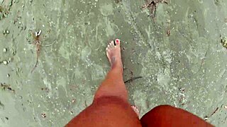 i walked barefoot on street and beach getting feet dirty for foot fetish fun... oops i meant feet!