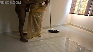 Indian maid enjoys fun activities with her devar at home