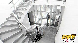 Fake Hostel - Freckle Faced Young 18+ Blonde Girl With Pert Nice Ass And Big Red Nipples And Big Natural Tits Creeped On The Fucked Hard And Rough In Her Room Rimming And Great Sex