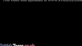 Blonde british 18 year old college student sucks cock and swallows a massive load of cum