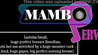 larinha's brazilian ass gets stretched by huge monster cock with gaping anal