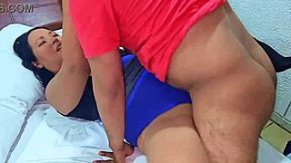 fucking with the bill collector my cuckold husband didnt leave me any money i pay the fee by getting fucked by the guy i suck his cock and we fuck me in my family bed milf hotwife latina