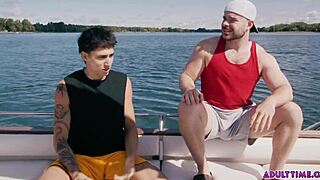 Angel Elias and Marcus McNeil on Open Ocean Boat