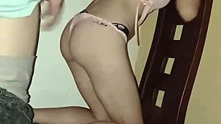 the homemade story of her hot pussy being fucked by her macho predator in doggystyle