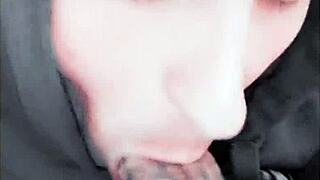 Beautiful Tattooed Self-Sucking Autofellatio