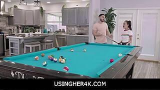 Teen Freya Von Doom Gets Used Freely on Pool Table