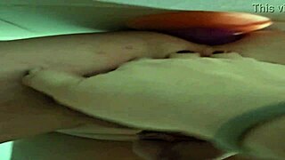 Wife's overwhelming passion as she makes hubby fuck her dildos intensely