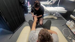 Manicurist Chooses Dick Over Nails for Intense Blowjob